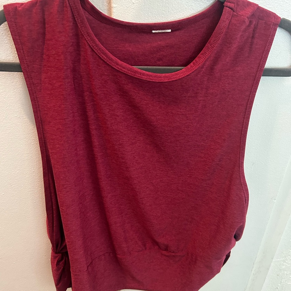 Beyond Yoga- Sleeveless Burgundy Top